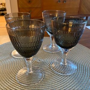 Anthropologie Smoke Gray Wine Glass - 4